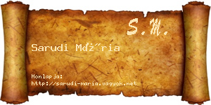 Sarudi Mária névjegykártya