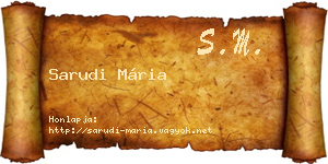 Sarudi Mária névjegykártya